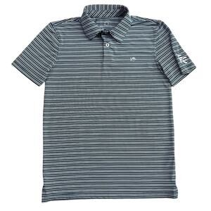 Southern Tide Boys Blue Striped Performance Polo Shirt Size Large 12-14